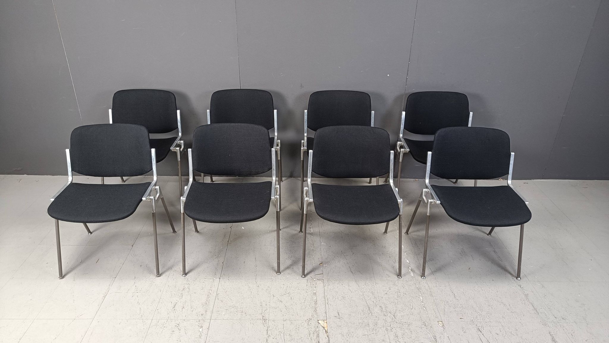 8 chaises vintage DSC 106 de Giancarlo Piretti pour Castelli