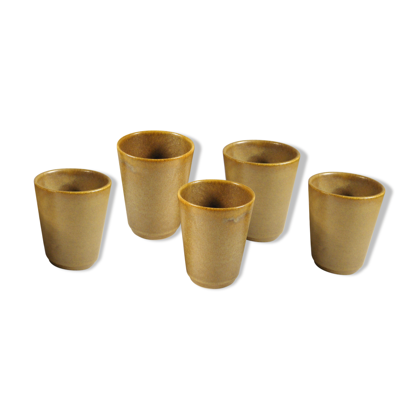 Set of 6 stoneware cups 1970