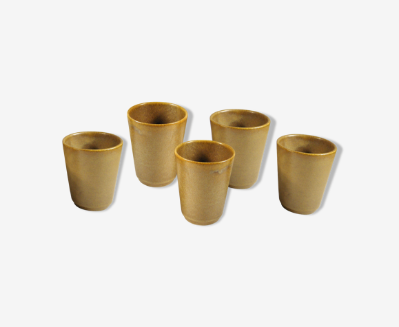 Lot de 6 gobelets en grès 1970