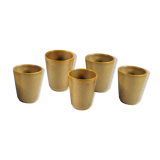 Set of 6 stoneware cups 1970