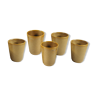 Lot of 6 sandstone cups 1970