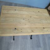 bistro table metal base rustic top