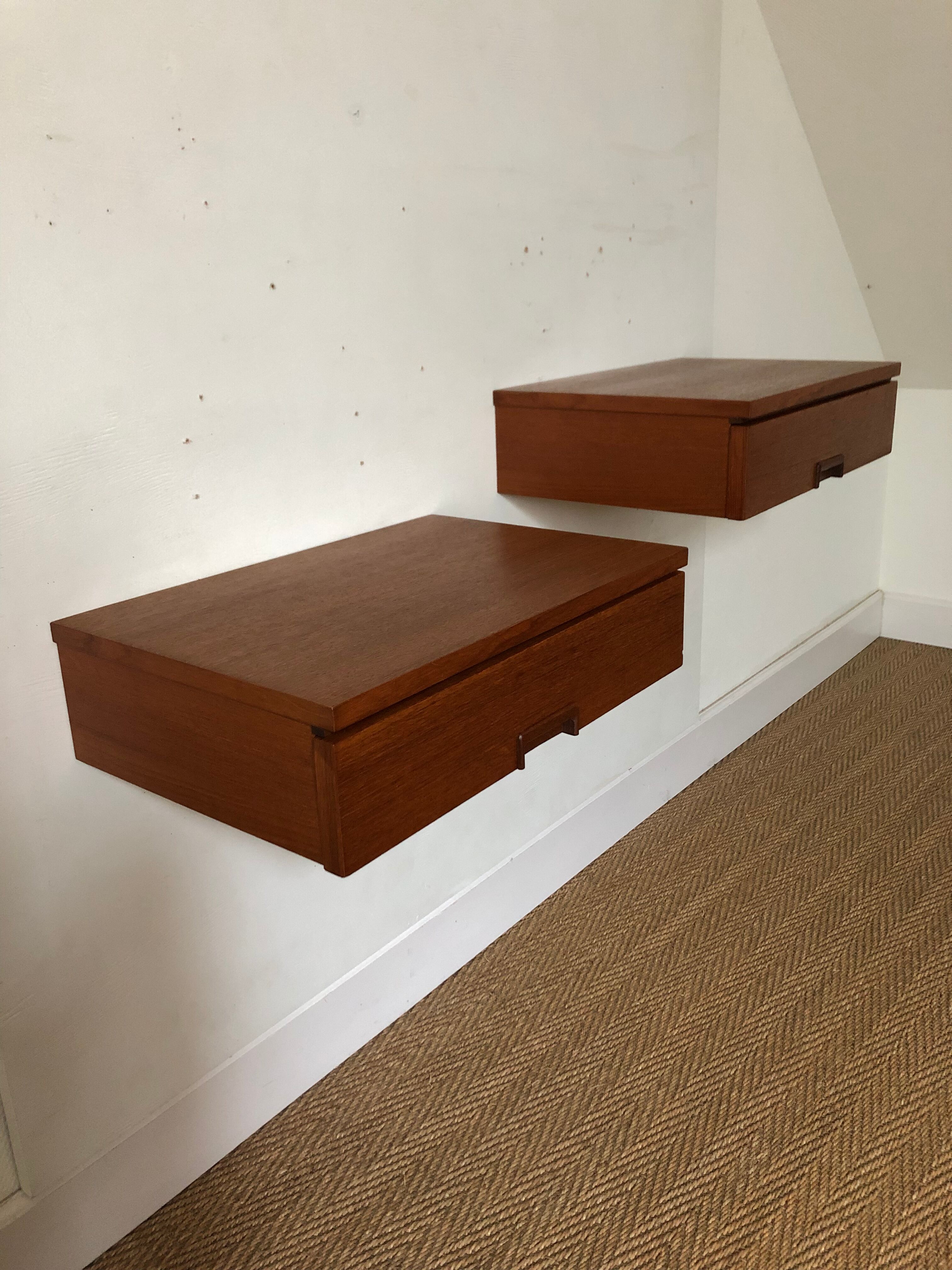 Pair of wall bedside tables