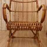 Pair Rattan Armchairs
