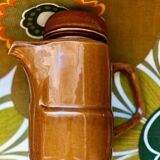 Ochre ceramic teapot