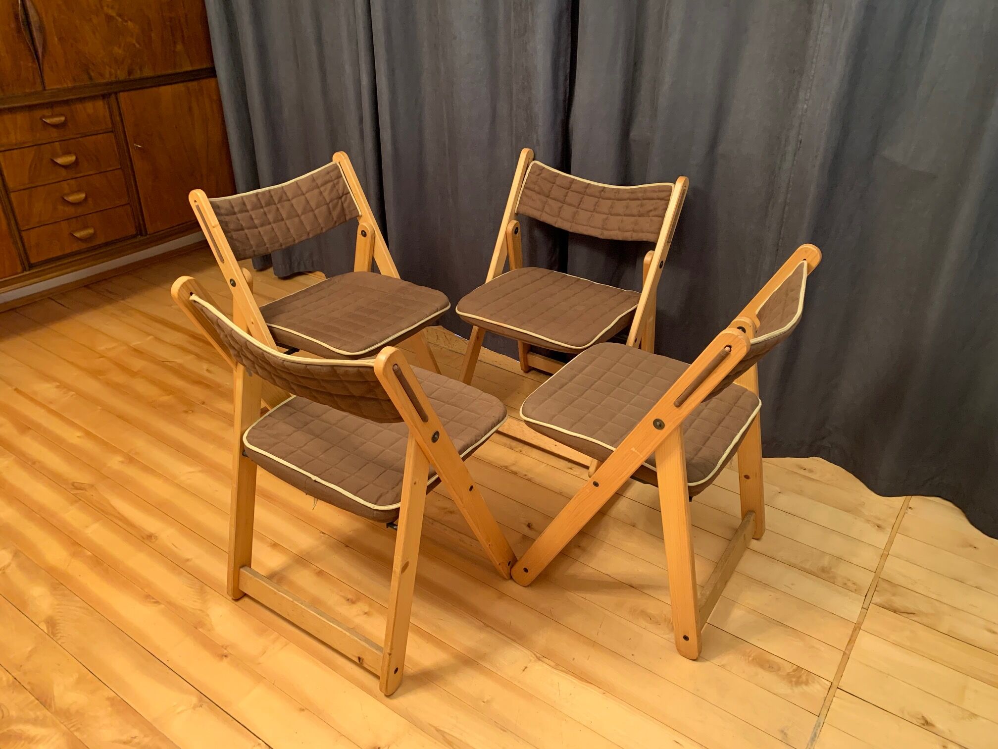 Ensemble de quatre chaises Kon Tiki par Gillis Lundgren, Ikea, Suède, années 1980