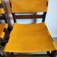 Chaises bois et cuir des années 70