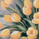Bouquet of flowers including tulip and yellow pitcher
