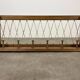 Vintage wooden wall coat rack with 6 hooks, chalet style.