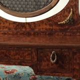 Elm burl and bronze desk