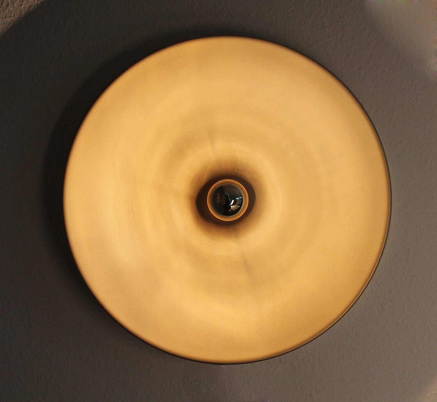 Space Age Vintage wall lamp, 70s, Disc Design, Bronze color