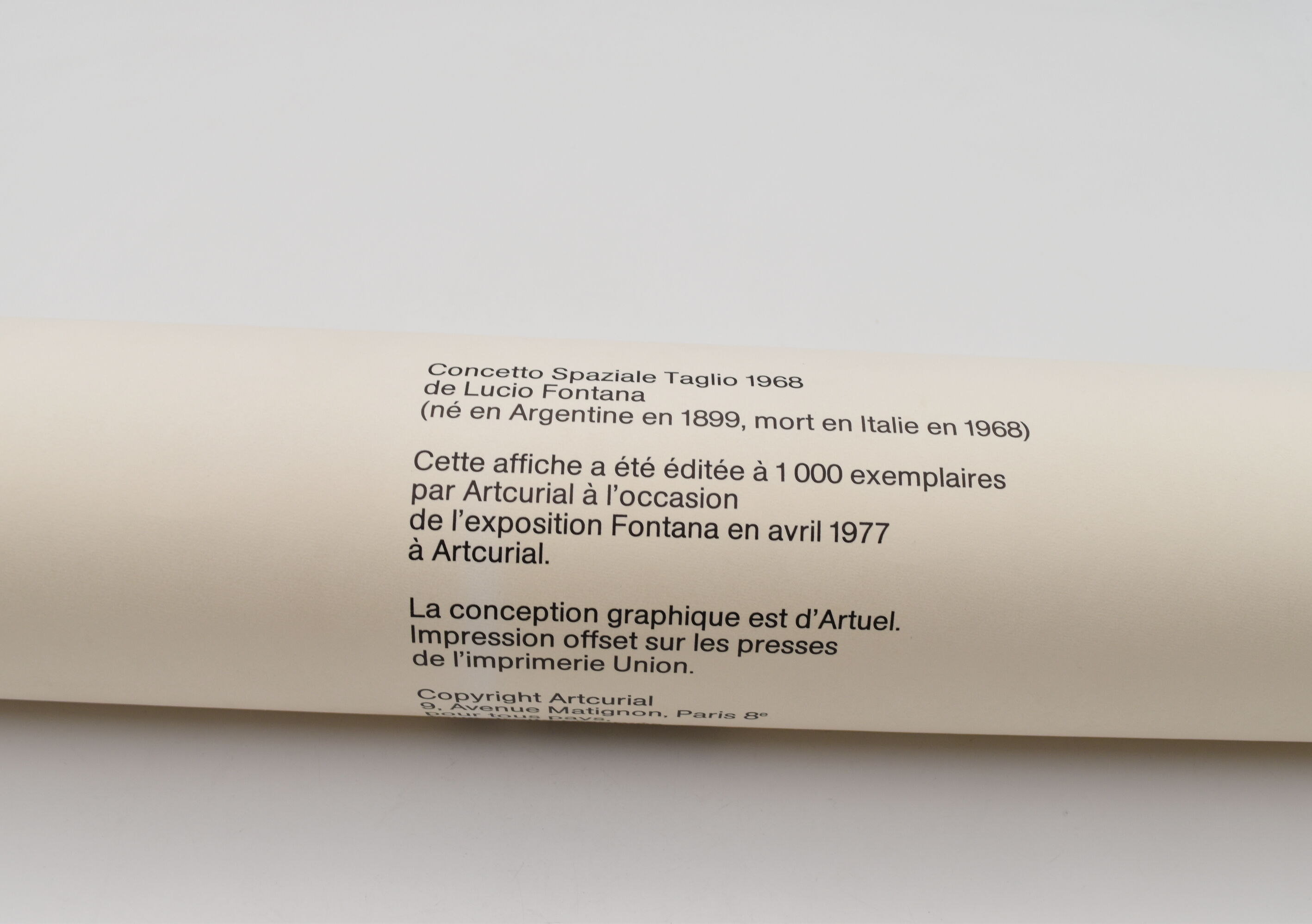 Poster Lucio Fontana 1977 concetto spaziale