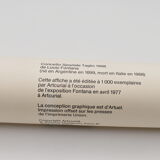 Poster Lucio Fontana 1977 concetto spaziale