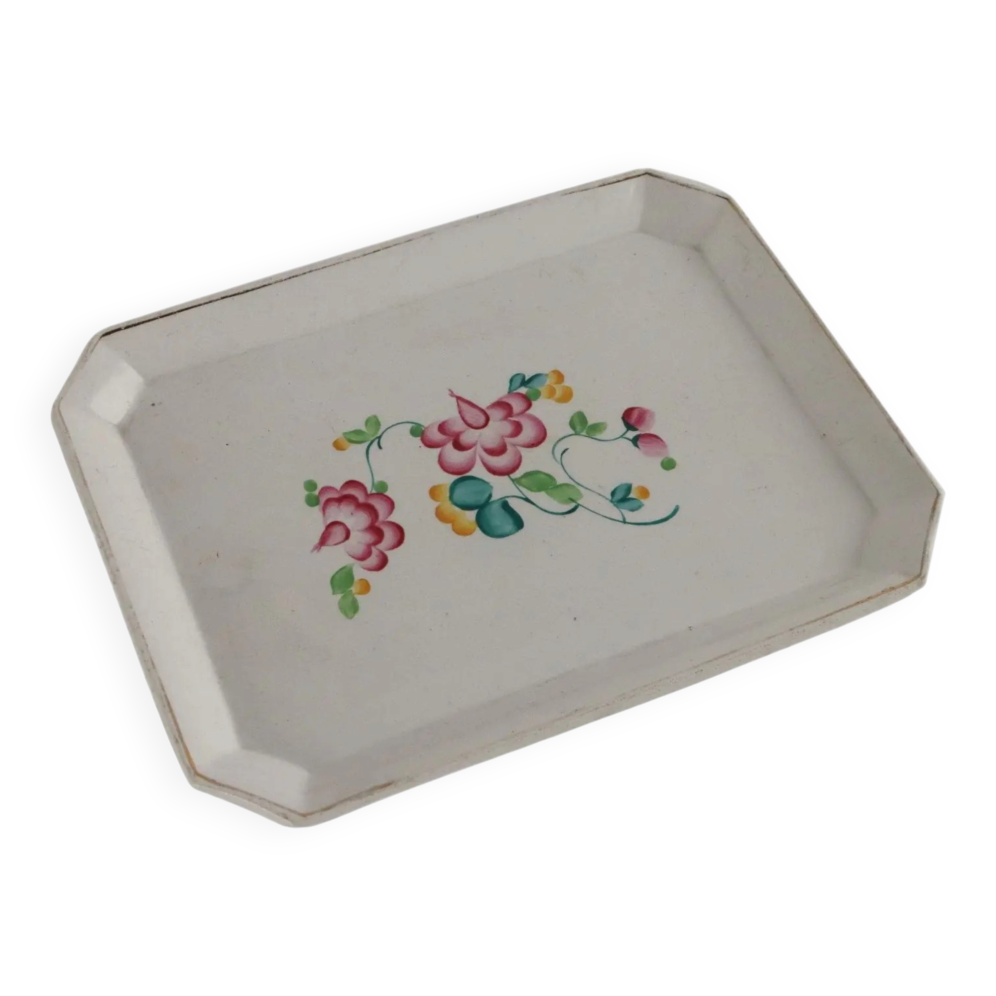 Antique porcelain plate from Laveno, Italy, 1920s-1930s.