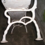 Garden bench oak and cast iron late nineteenth