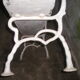 Garden bench oak and cast iron late nineteenth