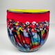Vintage Murano Glass Vase Murrine, Italy, 1980s
