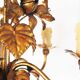 Lustre floral vintage doré par Hans Kögl