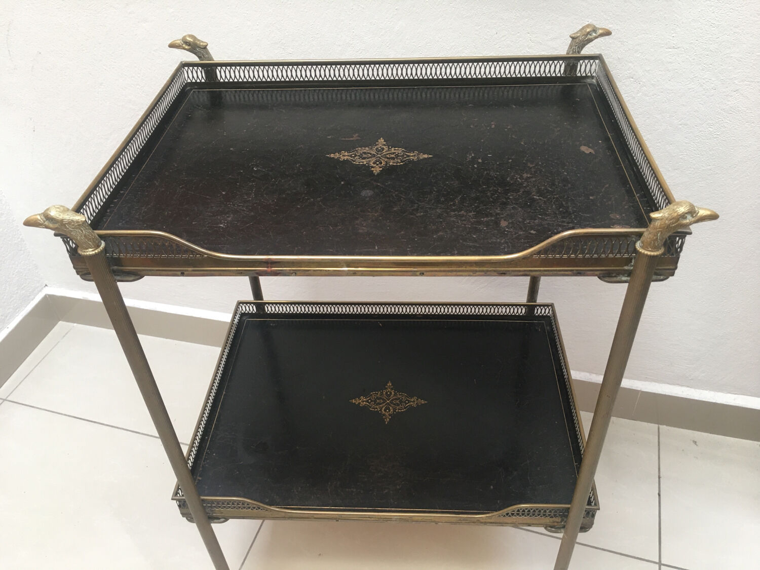 Side table two trays