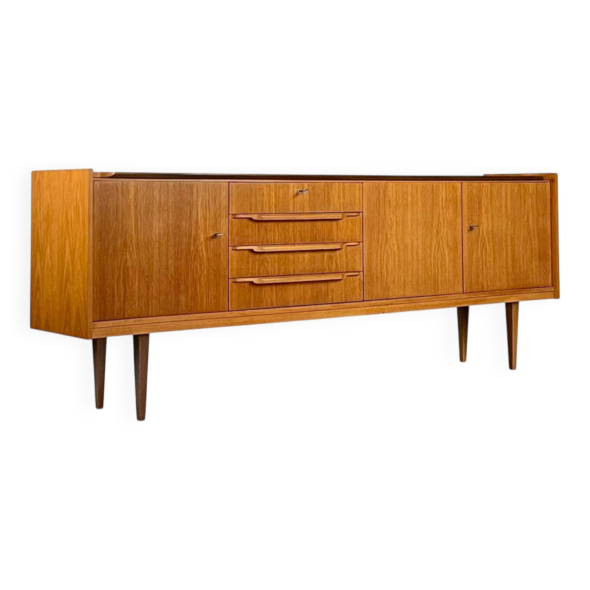 Enfilade en teck des années 60 70, style mid-century