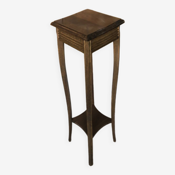 Vintage Wooden High Bolster Side Table #A605