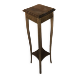 Vintage Wooden High Bolster Side Table #A605