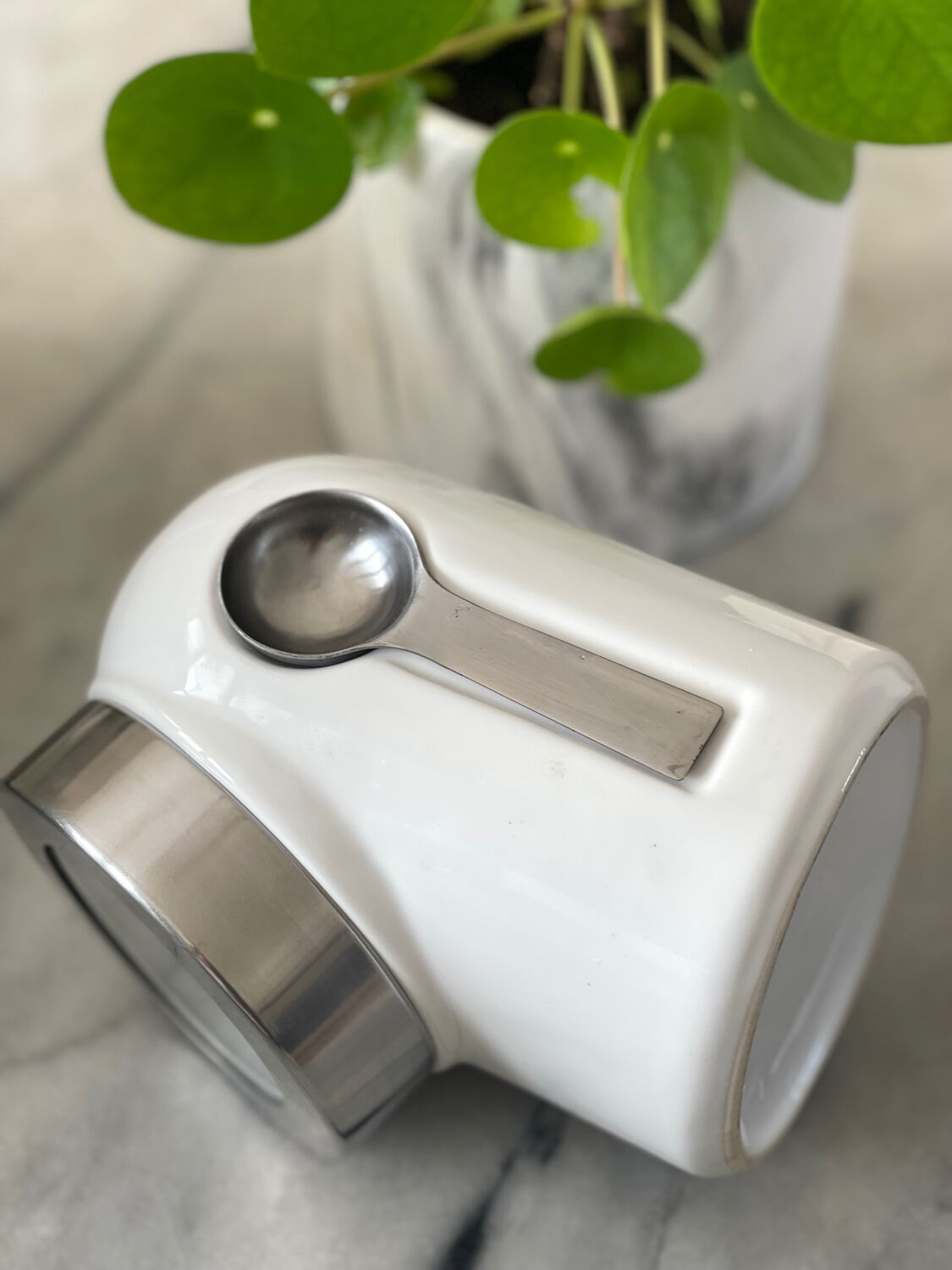 Space age sugar pot