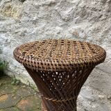 Vintage cane diabolo stool