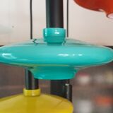Multicolored waterfall hanging lamp