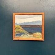 Swedish Oil on Canvas – “Landscape II” by Stig Delang –Vintage & Framed