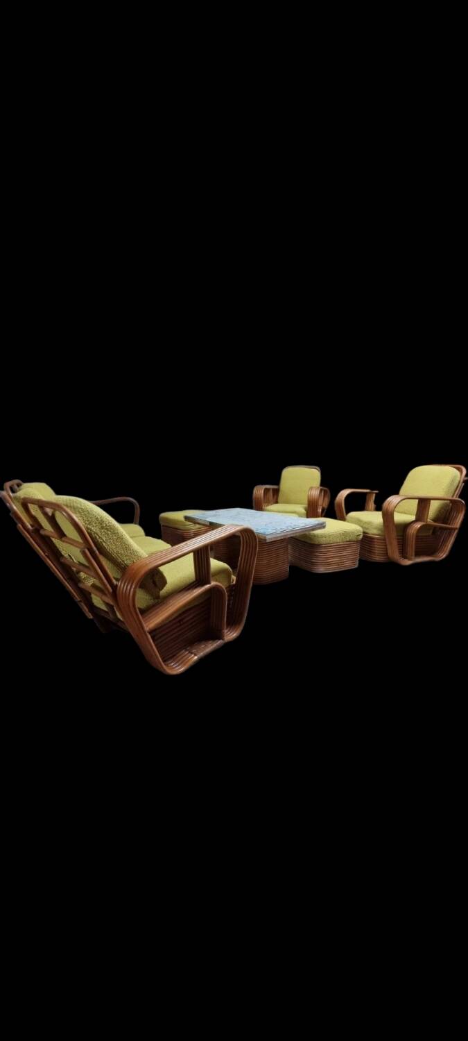 complete vintage pretzel living room