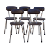 Chairs skaï and chrome 1970
