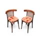 2 chaises bistrot avec galettes en velours