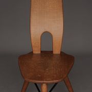 Italian oak accent chair, 1950s