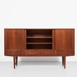 Midcentury Danish highboard in teak by E.W. Bach for Sejling Skabe 1960s - with 4 doors & 4 drawers