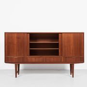 Midcentury Danish highboard in teak by E.W. Bach for Sejling Skabe 1960s - with 4 doors & 4 drawers
