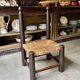 Chaise basse George Robert en bois et paille n°1