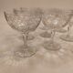 9 Clichy crystal champagne glasses, 19th century