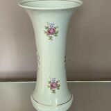 Large Hollohàza porcelain vase with floral motifs