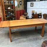 Vintage elm table Maison Regain 80s