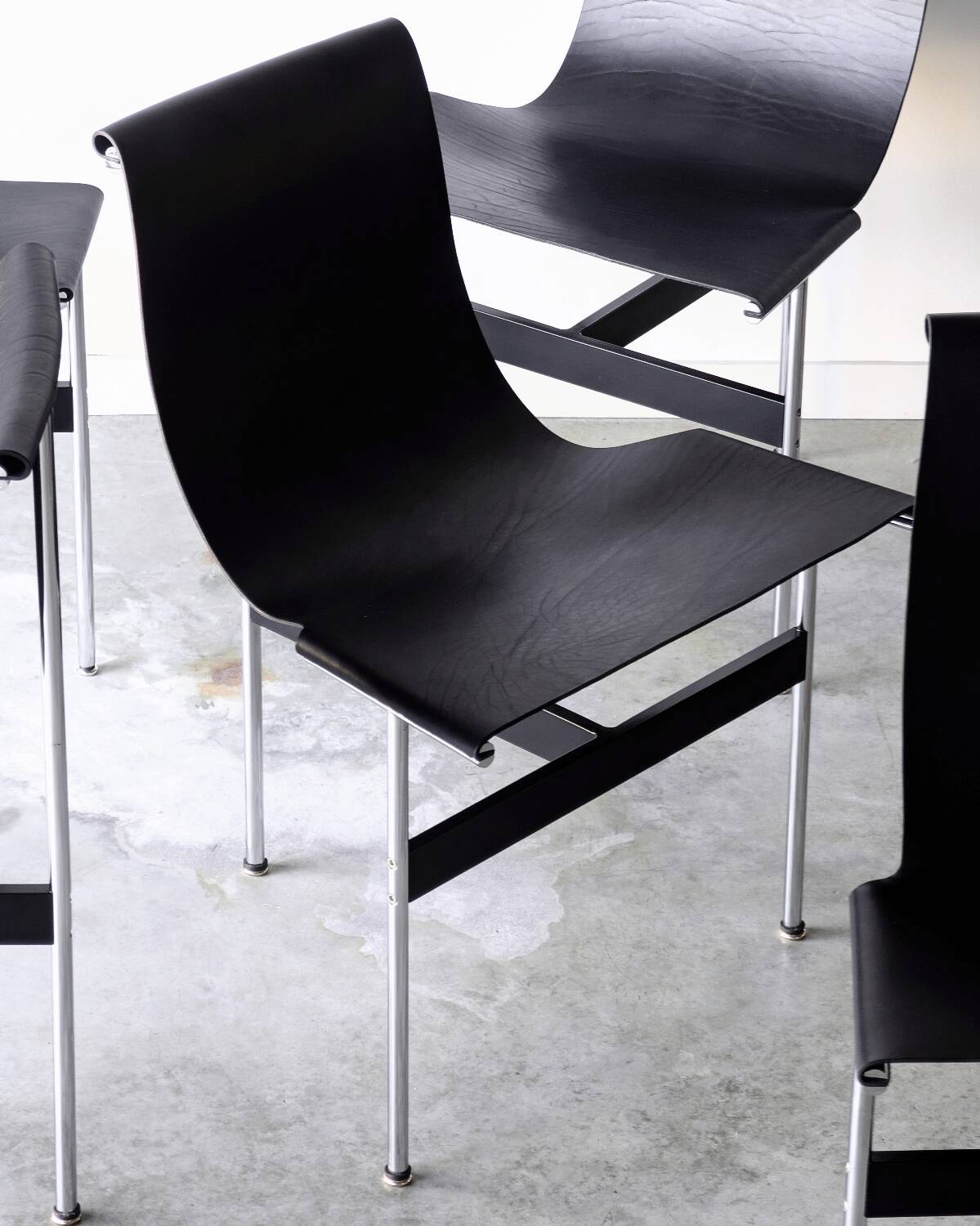 6 vintage 3LC T Chairs, W. Katavolos edition Laverne Int. 1952