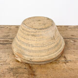 French antique glazed terracotta tian beige mixing bowl