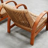 French Rope Easy Chairs, Art Deco 1940's
