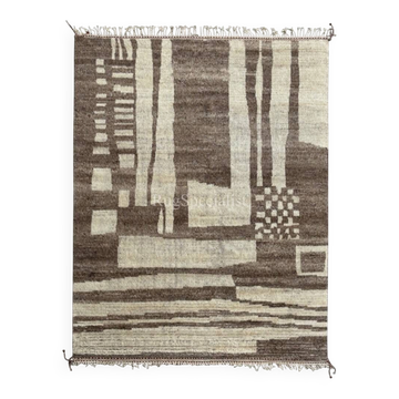 Modern Moroccan style Handmade Rug. 100% Natural Wool. Custom Options Available
