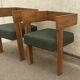 Pair of tripod armchairs ancient solid teak, 60