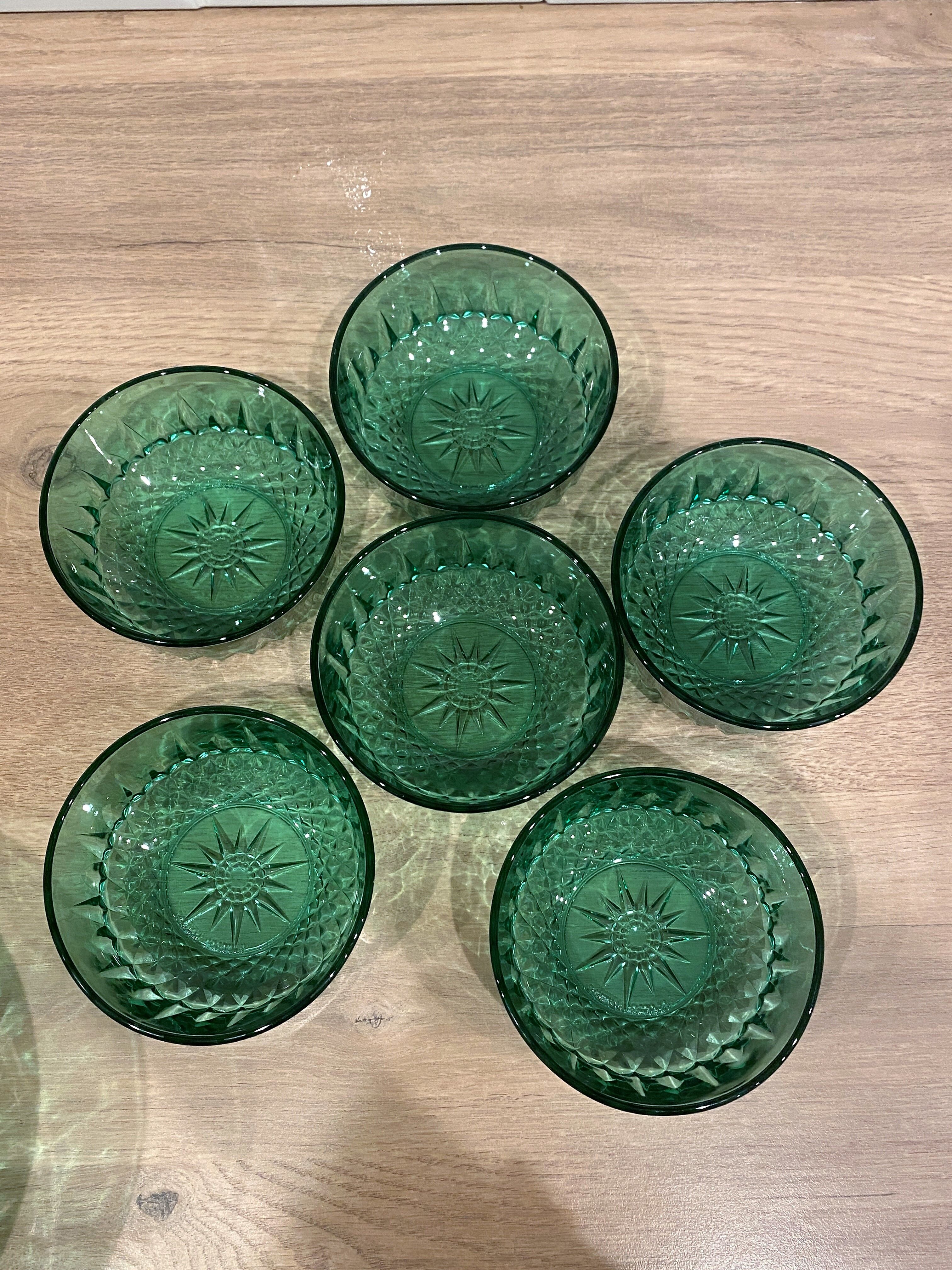 Arcoroc Green Dessert Service