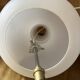 White opaline globe, Space Age ellipse, neck, stacked saucers