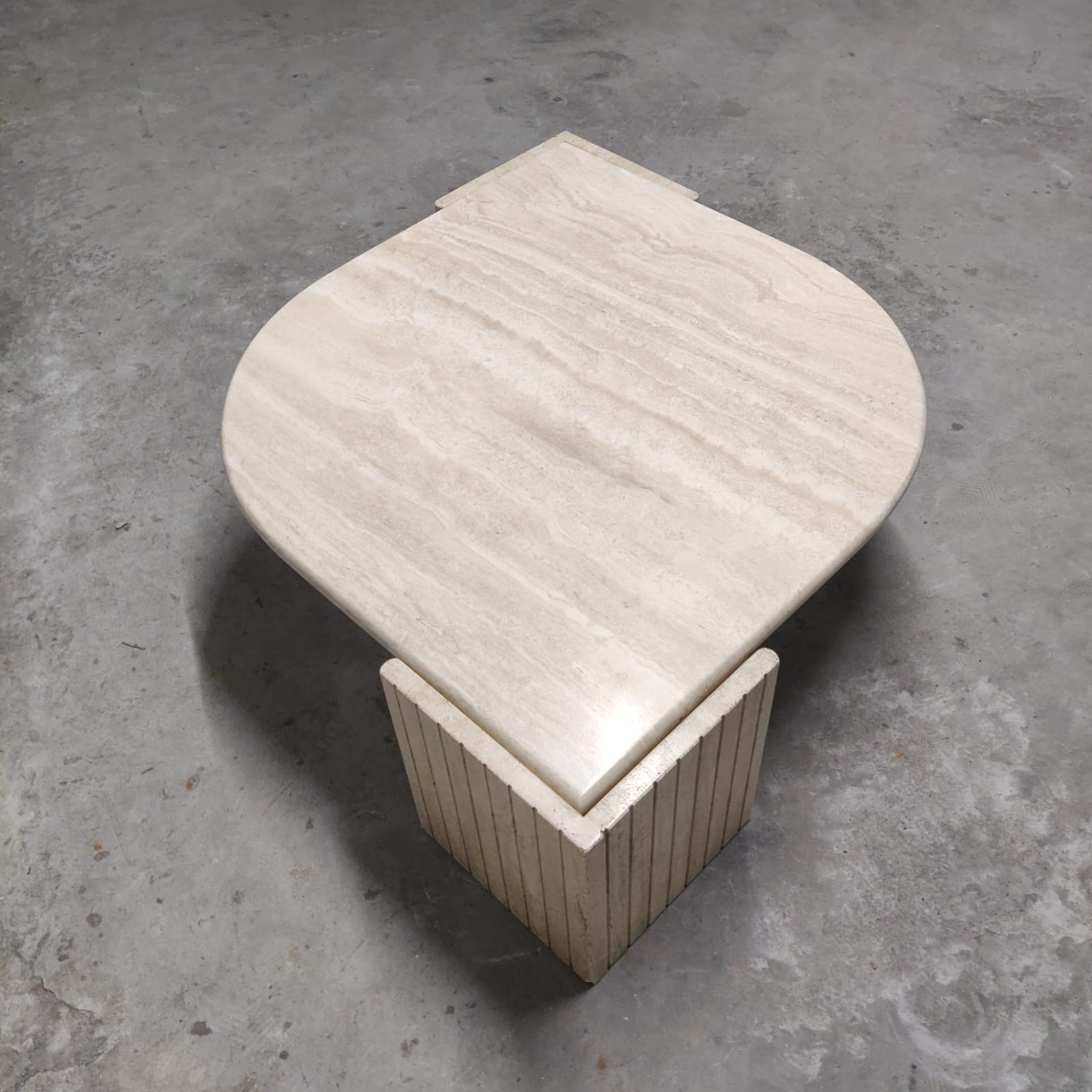 Travertine coffee table Roche Bobois