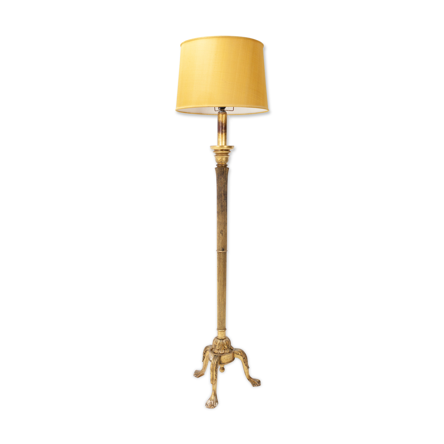 Lampadaire italien Gesso en bois doré
