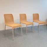 Set of three wicker chairs by Miki Astori